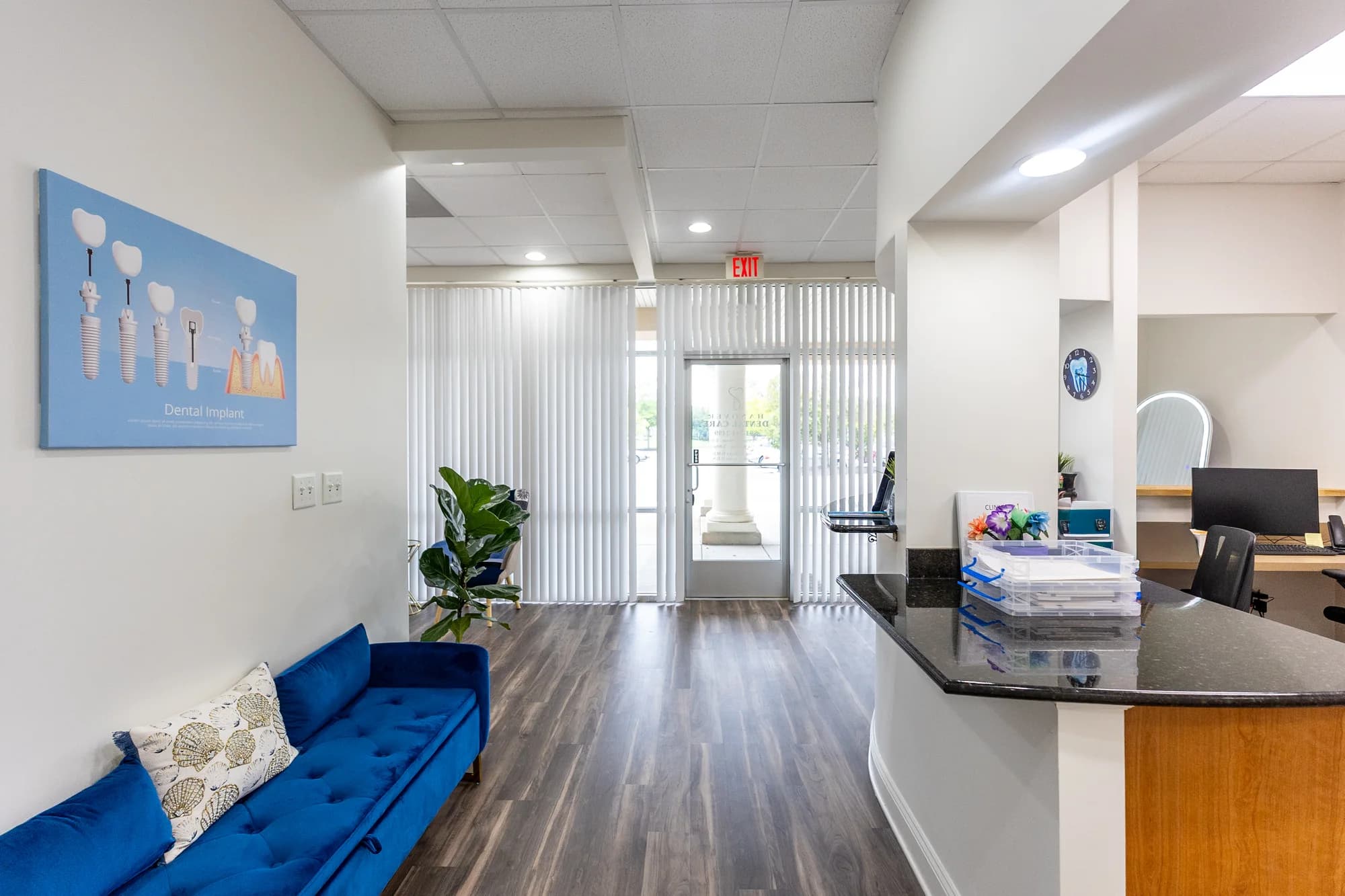 The lobby and waiting area at Hanover Dental Care