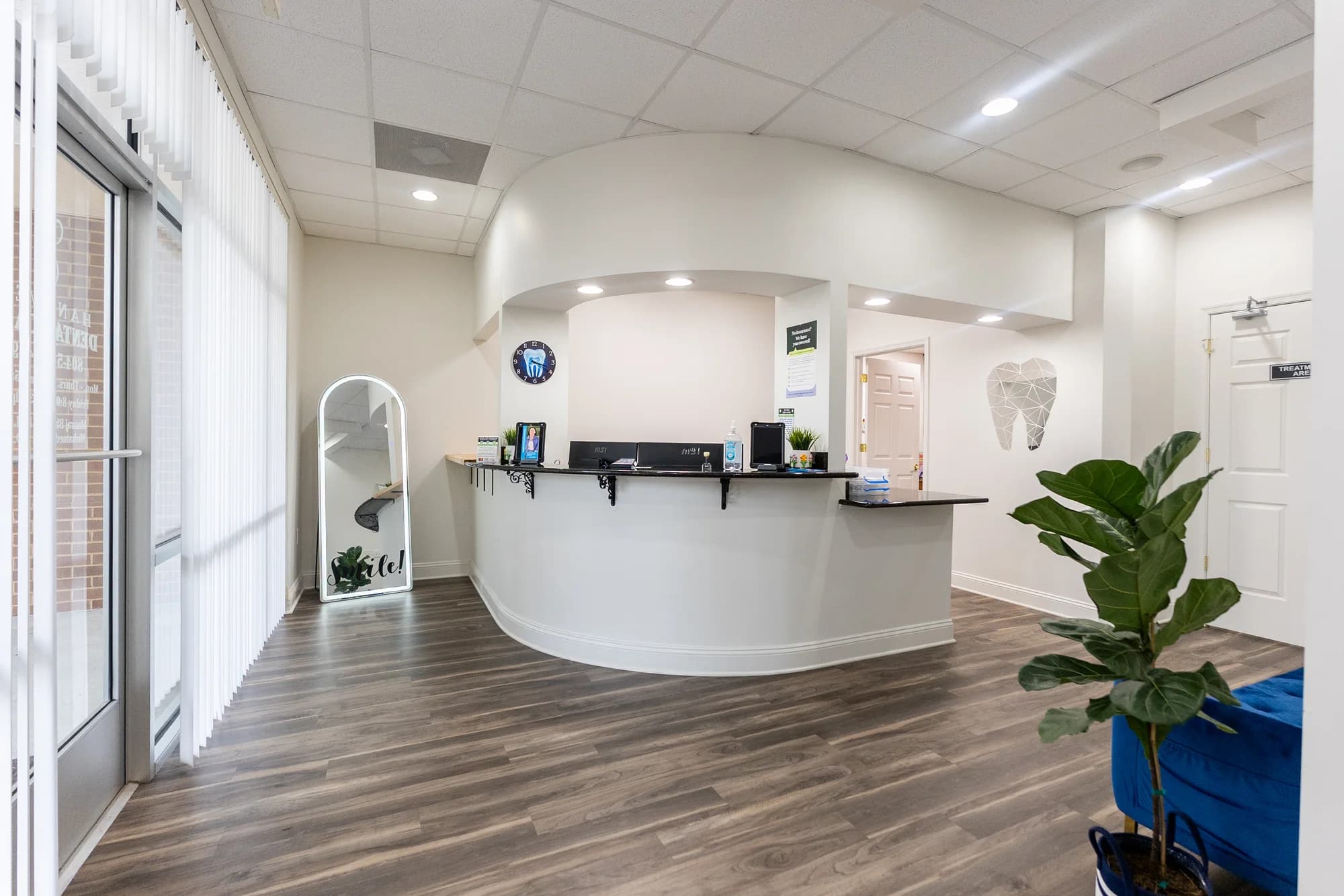 The reception area at Hanover Dental Care